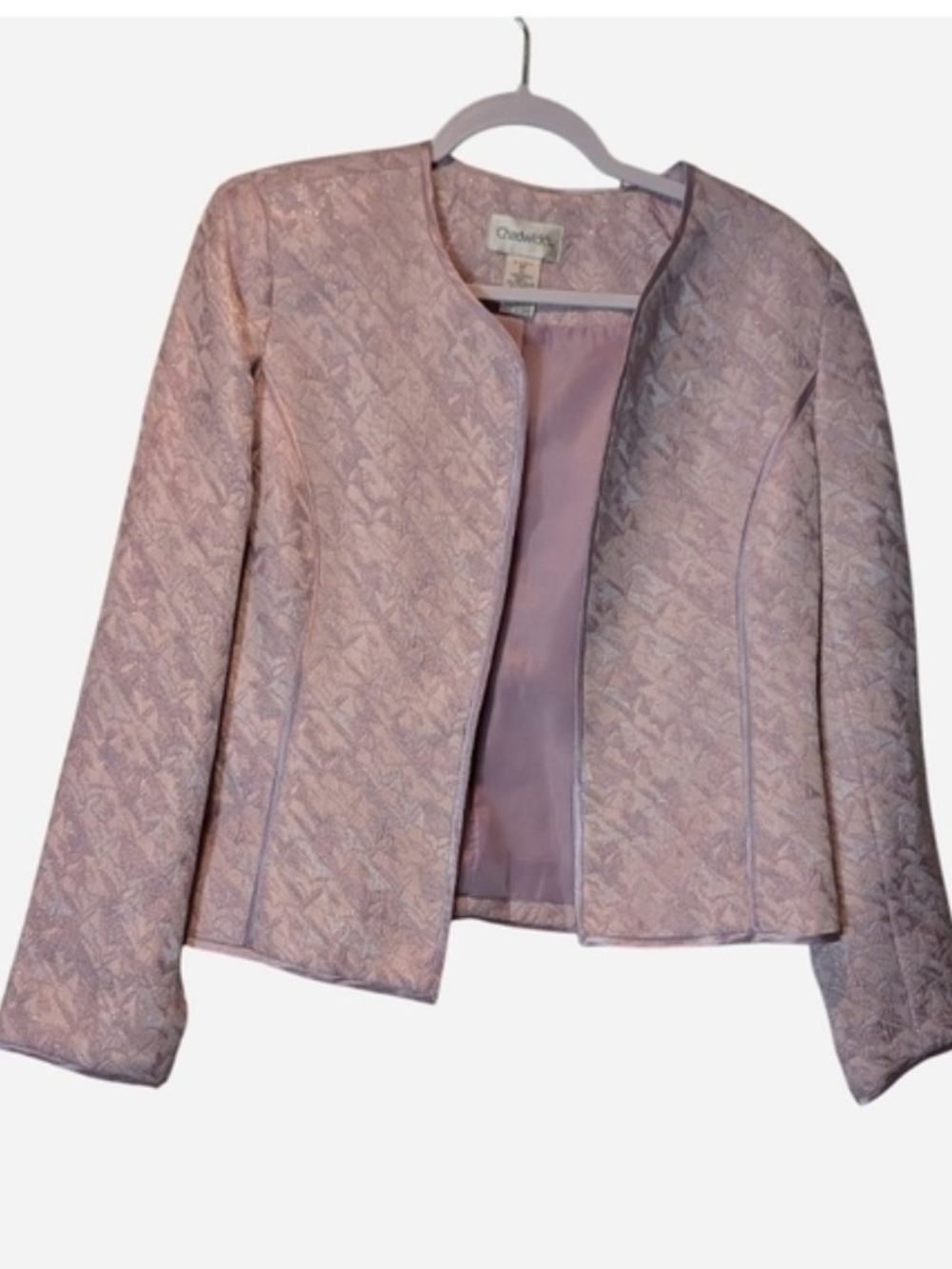 Chadwicks Light purple Quilted Open-Front Blazer